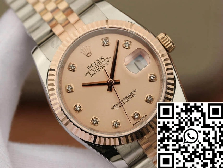 36MM Dial Rolex Factory Datejust 116231 Pink GM Diamond-set 0408